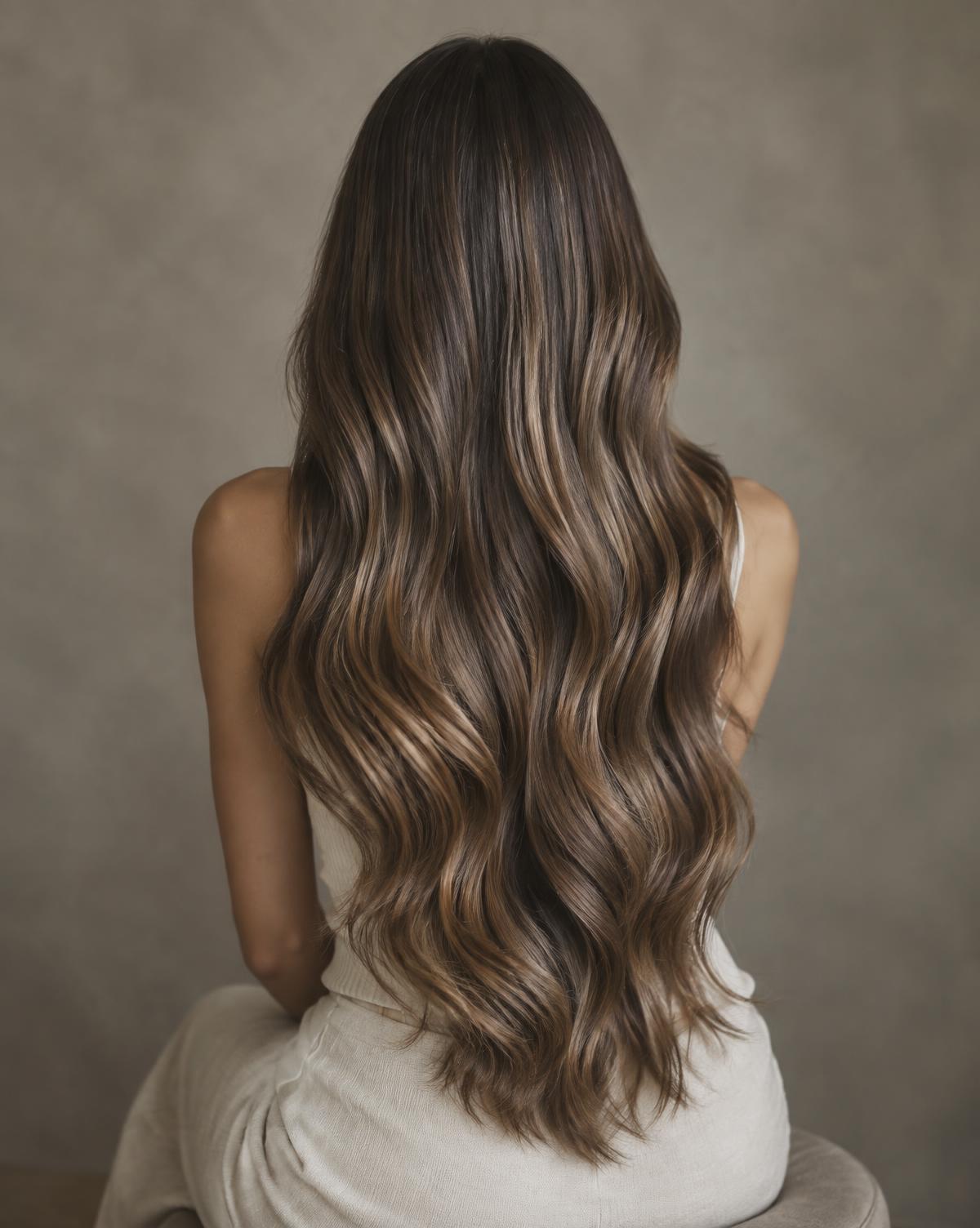 Long blended hair extensions